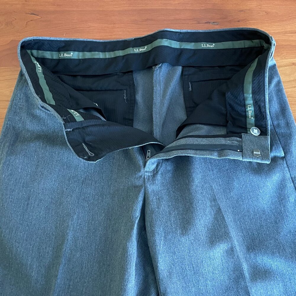 Men's 100% Cotton L. L. Bean Standard Fit Trousers Size 32 - Picture 7 of 12